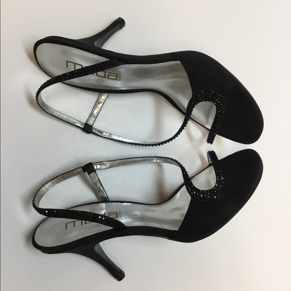 Sexy Black Heels with  Black Stones.  Moda. - Picture 5 of 7